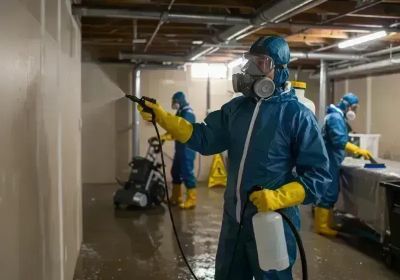 Basement Sanitization and Antimicrobial Treatment process in West Grove, PA