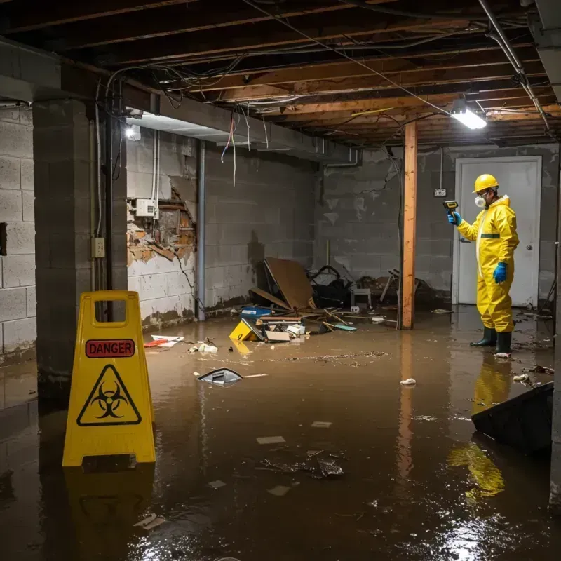 Flooded Basement Electrical Hazard in West Grove, PA Property